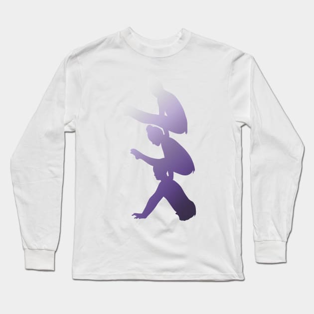 A women’s trio doing straddle on straddle on straddle Long Sleeve T-Shirt by artsyreader